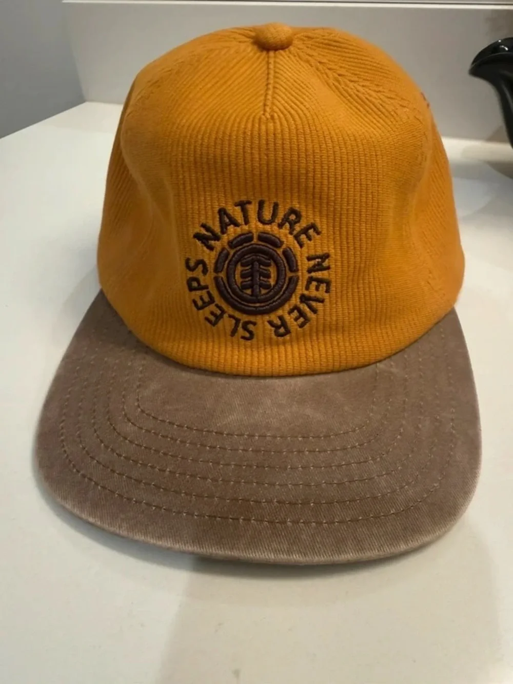 Element Men’s Mustard and Brown Embroidered Logo Cap